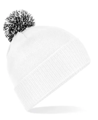 Upper Solid Knit Cuffed Rib Bobble