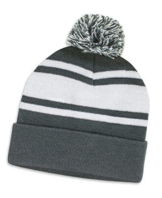 Striped pom pom bennies