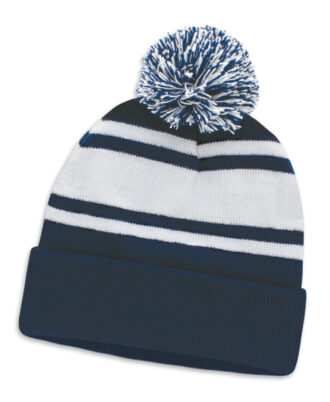 Striped pom pom bennies